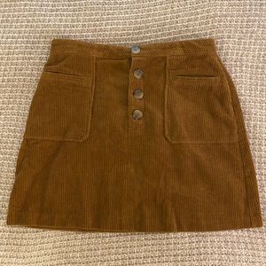 Blu Pepper Brown corduroy skirt size small